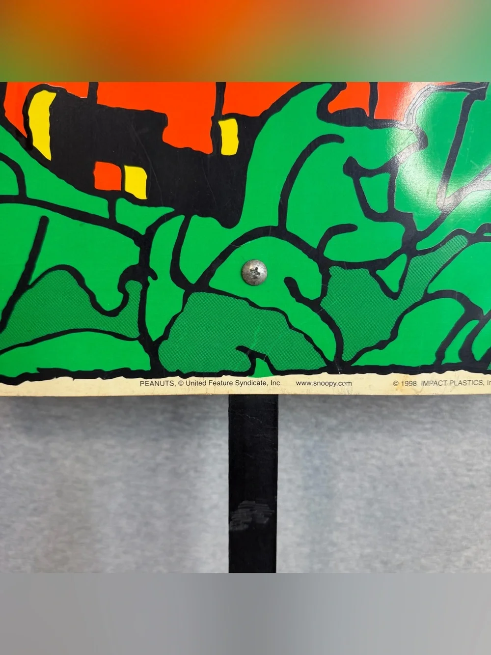 Vtg 1998 Halloween Charlie Brown Pumpkin Outdoor Yard Sign Decor Art Prop
